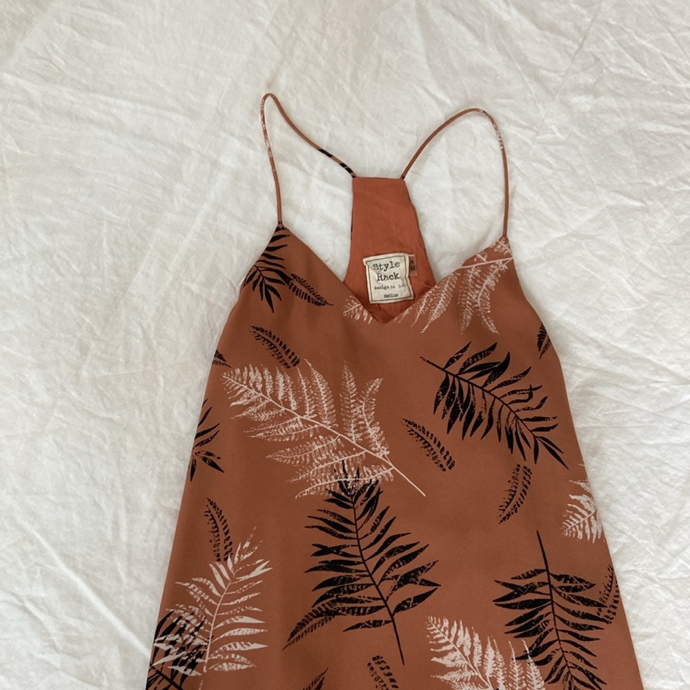 Earth tone fern slip dress or tunic - Picture 2 of 6